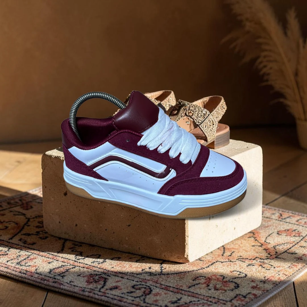 Unisex Premium Günlük Sneaker Bordo