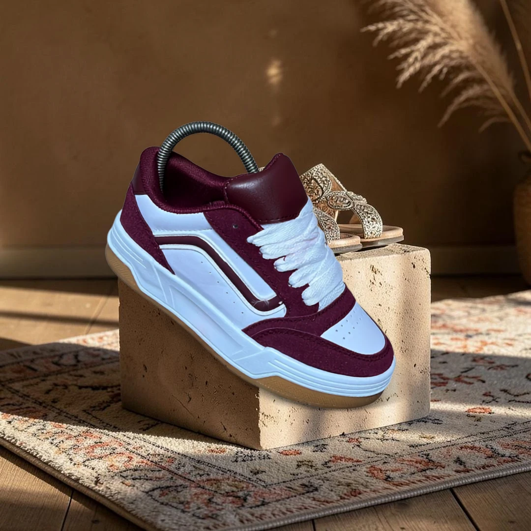 Unisex Premium Günlük Sneaker Bordo